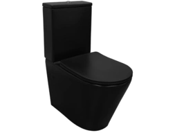 Унитаз-компакт Azario Black Queen AZ-8380 безободковый, матовый черный
