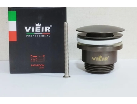 Донный клапан для раковины Vieir VER26G графит (универсальный) - фото 2