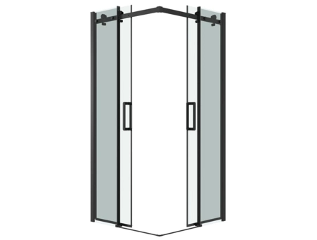 Душевой уголок Grossman Classic 300.K33.04.1010.21.00 100х100 с прозрачным стеклом, в черном матовом профиле - фото 11