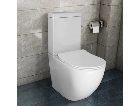 Унитаз-компакт Azario Renda AZ-8693 безободковый 615х365х840 - фото 2
