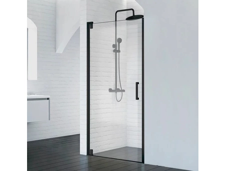 Душевая дверь BelBagno Marmi Nero 90x195 черный профиль, прозрачное стекло Marmi-B-1-90-C-Nero