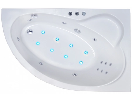 Акриловая ванна Royal Bath Alpine de Luxe 170x100 правая (с гидромассажем) 1204-01