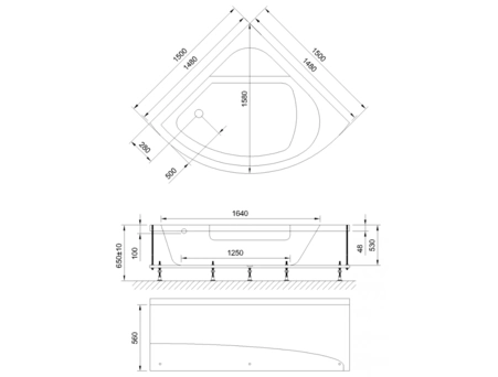 Акриловая ванна Royal Bath Rojo Comfort 150x150 (с гидромассажем) 1229-01 - фото 3