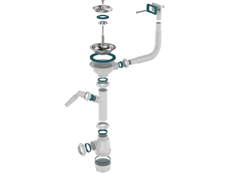 Сифон для мойки Aquant B0140-20-MR 3 1/2