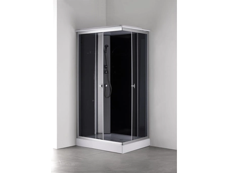 Душевая кабина Loranto CS-5180-13L G 100x80 левая, с низким поддоном, тонированным стеклом - фото 2