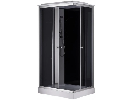 Душевая кабина Loranto CS-5180-13L G 100x80 левая, с низким поддоном, тонированным стеклом