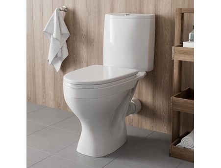 Унитаз-компакт Gesso Сигма Home De Luxe с косым выпуском, 1 режим, сиденье из полипропилена - фото 2