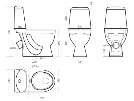 Бачок для унитаза Sanita Идеал (16 см) с нижним подводом WT/Ideal/N/WHT.G/S1 - фото 7