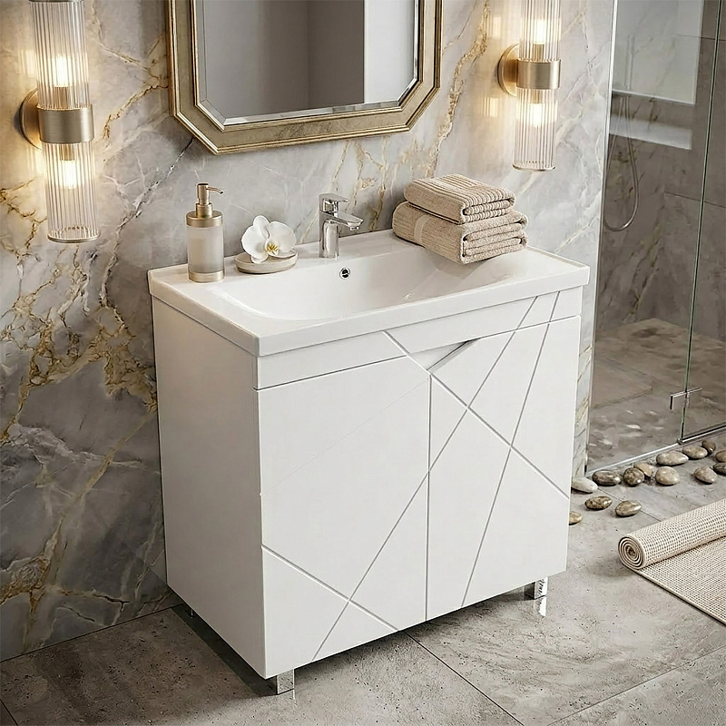 Тумба с раковиной Loranto Оптимум 80 напольная CS00106208