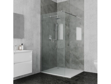 Душевая перегородка Redo Walk in RD-W80C 80x195 с хромированным профилем, прозрачным стеклом - фото 2