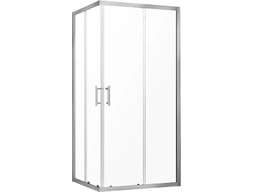 Душевой уголок Veconi Rovigo RV-27CH 100x80 хромированный профиль, прозрачное стекло