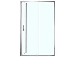 Душевой уголок Azario Milton 120x80 правый, хромированный профиль, прозрачное стекло