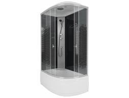Душевая кабина Niagara Eco NG-7510-14L Black 120x80 высокий поддон, прозрачное стекло с рисунком