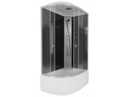 Душевая кабина Niagara Eco NG-7510-14R Black 120x80 высокий поддон, прозрачное стекло с рисунком