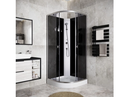 Душевая кабина Niagara Eco E90/13/TN/BK 90x90 с низким поддоном, тонированным стеклом - фото 3