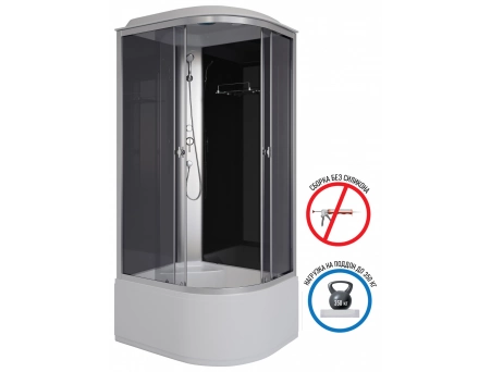 Душевая кабина Niagara Eco E100/80/40L/TN 100x80 с высоким поддоном, тонированным стеклом - фото 2