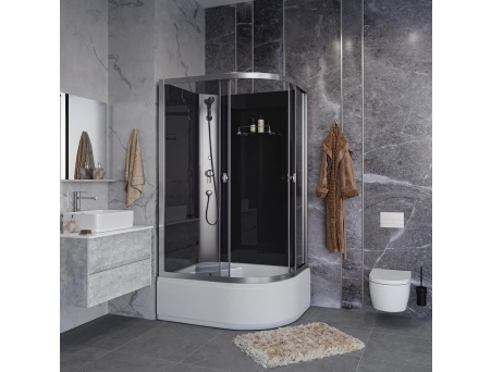 Душевая кабина Niagara Eco E110/80/40L/TN/BK 110x80 с высоким поддоном, тонированным стеклом - фото 3