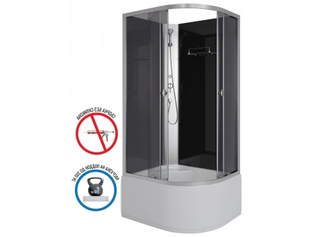 Душевая кабина Niagara Eco E90/70/40L/TN/BK 90x70 с высоким поддоном, тонированным стеклом - фото 2