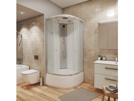 Душевая кабина Niagara Eco E100/40/MT 100x100 с высоким поддоном, матовым стеклом - фото 3