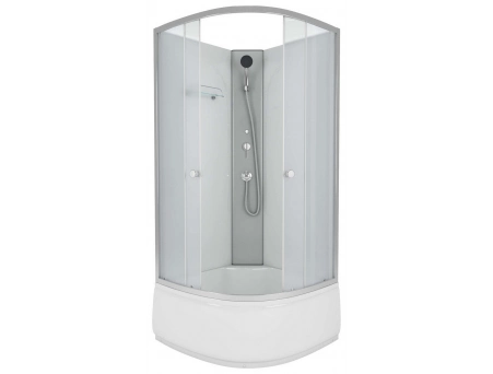 Душевая кабина Niagara Eco E80/40/MT/BK 80x80 с высоким поддоном, матовым стеклом