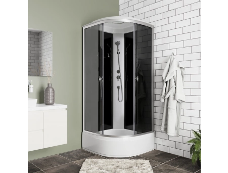 Душевая кабина Niagara Eco E80/26/TN 80x80 со средним поддоном, тонированным стеклом - фото 2