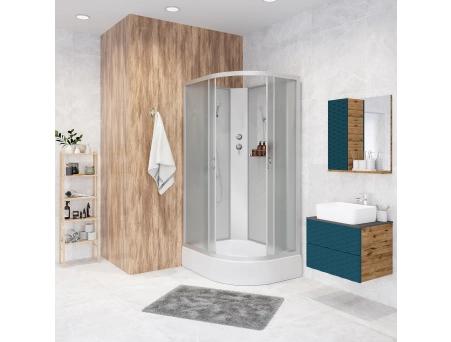 Душевая кабина Niagara Classic NG-33084-14LBK 100x80 со средним поддоном, матовым стеклом 330844LBK - фото 2