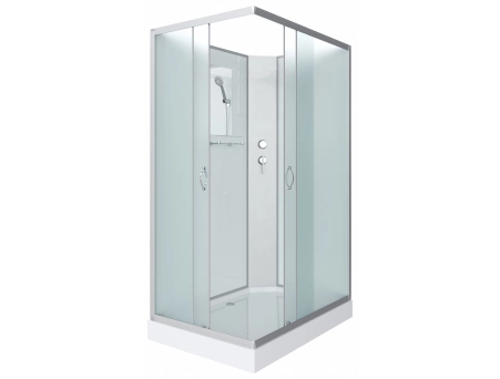 Душевая кабина Niagara Classic NG-43085-14QBK 100x80 с низким поддоном, матовым стеклом 430853QBK