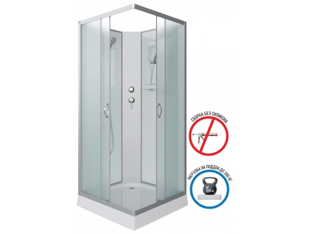 Душевая кабина Niagara Classic NG-1101-14BK 90x90 с низким поддоном, матовым стеклом 11011423BK - фото 2