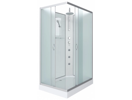 Душевая кабина Niagara Classic NG-43185-14QBKTG 110x80 с низким поддоном, матовым стеклом 431853QBKTG
