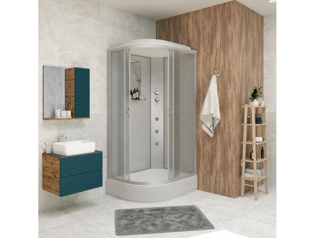 Душевая кабина Niagara Classic NG-33094-14RG 100x90 со средним поддоном, матовым стеклом 330944RG - фото 3