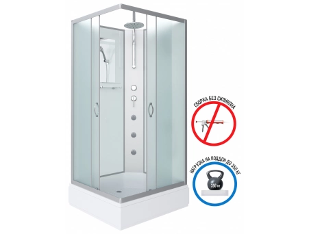 Душевая кабина Niagara Classic NG-33984-14QBKTG 90x80 со средним поддоном, матовым стеклом 339844QBKTG - фото 2