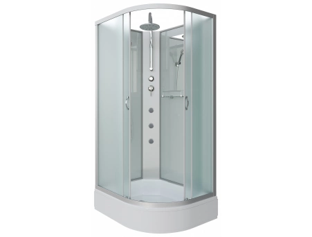 Душевая кабина Niagara Classic NG-33084-14LBKTG 100x80 со средним поддоном, матовым стеклом 330844LBKTG