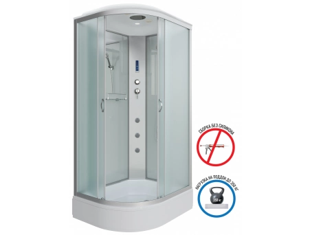 Душевая кабина Niagara Classic NG-33094-14RF 100x90 со средним поддоном, матовым стеклом 330944RF - фото 2