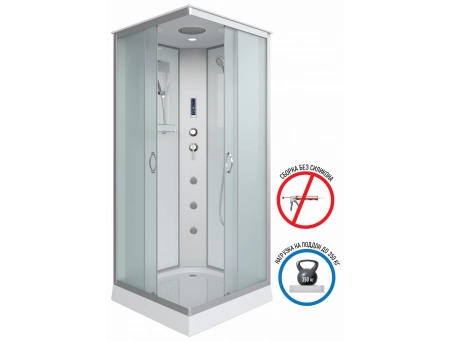 Душевая кабина Niagara Classic NG-1101-14F 90x90 с низким поддоном, матовым стеклом 11011423F - фото 2