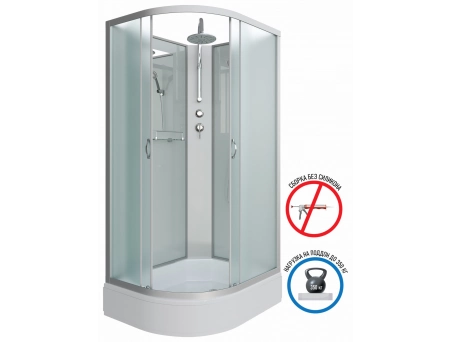 Душевая кабина Niagara Classic NG-33984-14RBKT 90x80 со средним поддоном, матовым стеклом 339844RBKT - фото 2