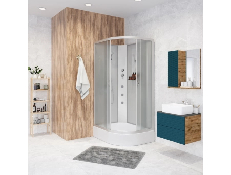 Душевая кабина Niagara Classic NG-33984-14LBKG 90x80 со средним поддоном, матовым стеклом 339844LBKG - фото 2