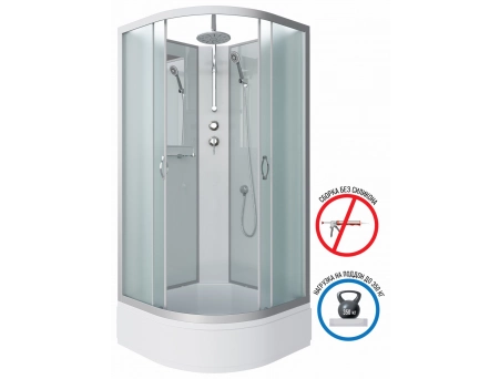 Душевая кабина Niagara Classic NG-3301-14BKT 90x90 со средним поддоном, матовым стеклом 33011424BKT - фото 3