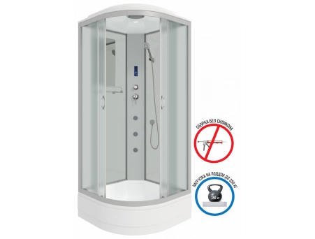 Душевая кабина Niagara Classic NG-3301-14F 90x90 со средним поддоном, матовым стеклом 33011424F - фото 3