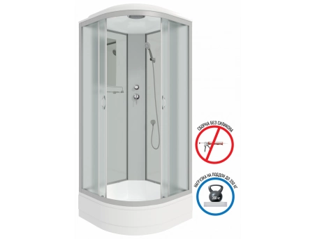Душевая кабина Niagara Classic NG-3301-14 90x90 со средним поддоном, матовым стеклом 33011424 - фото 3