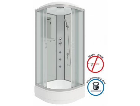 Душевая кабина Niagara Classic NG-3301-14G 90x90 со средним поддоном, матовым стеклом 33011424G - фото 3
