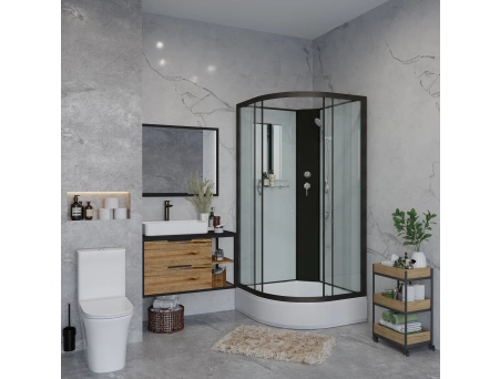 Душевая кабина Niagara Classic NG-6701-14BK 90x90 со средним поддоном, прозрачным стеклом 67011414BK - фото 3