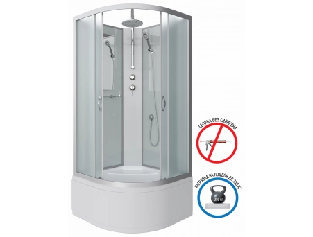 Душевая кабина Niagara Classic NG-2309-14BKT 100x100 с высоким поддоном, матовым стеклом 23091424BKT - фото 2