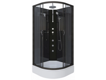 Душевая кабина Niagara Classic NG-6501-14BKTG 90x90 со средним поддоном, тонированным стеклом 65011434BKTG