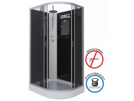 Душевая кабина Niagara Classic NG-3512-14LBKT 120x80 с низким поддоном, тонированным стеклом 35121433LBKT - фото 2