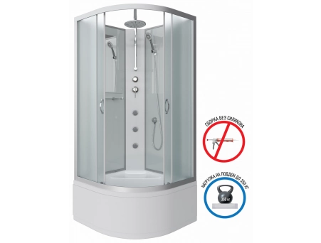 Душевая кабина Niagara Classic NG-2308-14BKTG 90x90 с высоким поддоном, матовым стеклом 23081424BKTG - фото 2