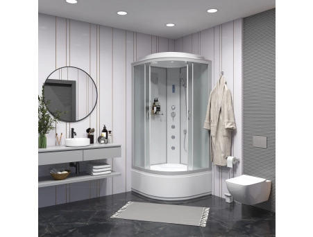 Душевая кабина Niagara Classic NG-2308-14F 90x90 с высоким поддоном, матовым стеклом 23081424F - фото 3