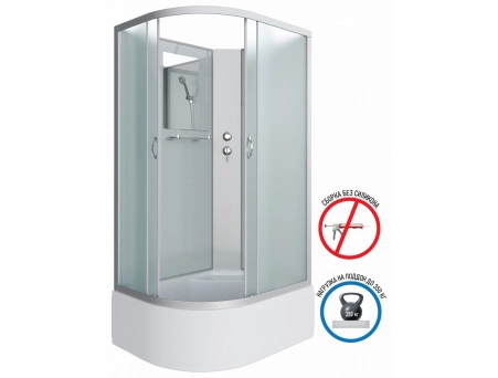 Душевая кабина Niagara Classic NG-2310-14RBK 120x80 с высоким поддоном, матовым стеклом 23101424RBK - фото 2