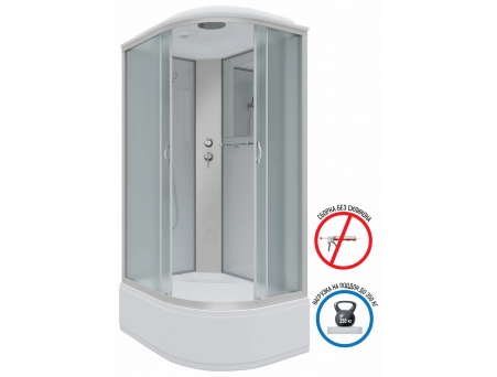 Душевая кабина Niagara Classic NG-2310-14L 120x80 с высоким поддоном, матовым стеклом 23101424L - фото 2