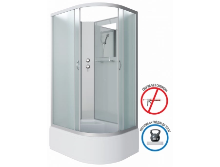 Душевая кабина Niagara Classic NG-2310-14LBK 120x80 с высоким поддоном, матовым стеклом 23101424LBK - фото 2