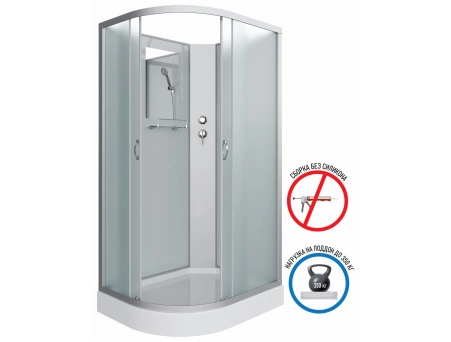Душевая кабина Niagara Classic NG-3312-14RBK 120x80 с низким поддоном, матовым стеклом 33121423RBK - фото 2